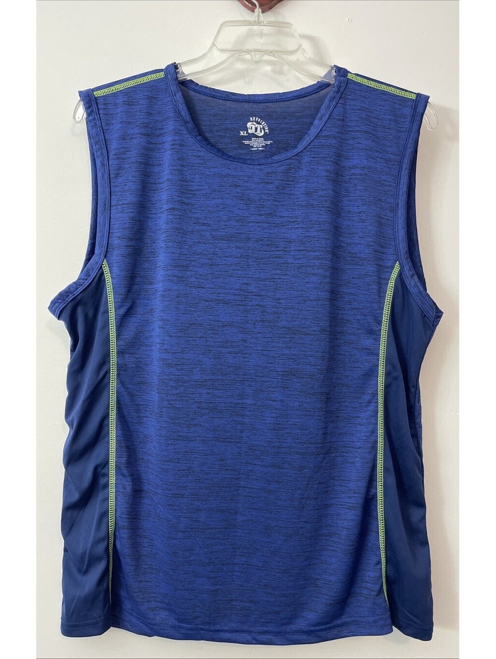Revolution OT Mens XL Sleeveless Blue Lightweight Athletic Tank Top! A2229